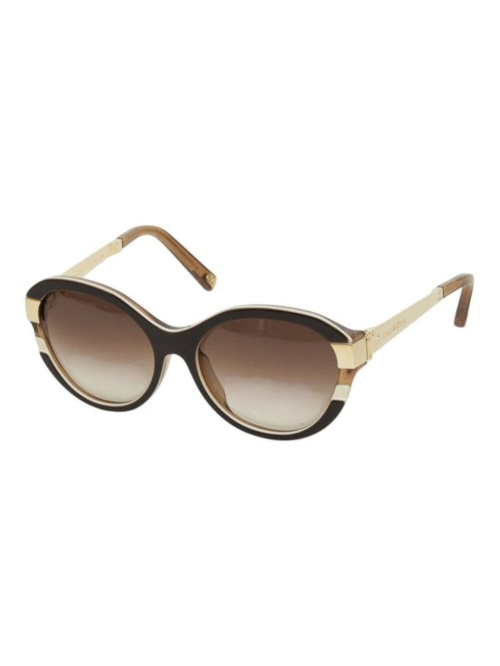 Louis Vuitton Petit Spucson Cat Eye Sunglasses Brown Acetate Plated Eyewear